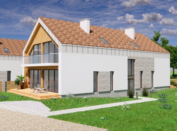 Działka z projektem architektonicznym w Łebie 