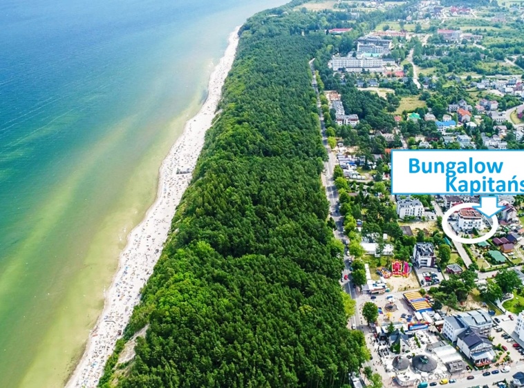 Bungalow Kapitański  Położenie 150 do zejścia na plażę